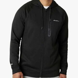 Eddie Bauer Motion Men's Freedry Performance Full Zip Hoodie M‎ Black